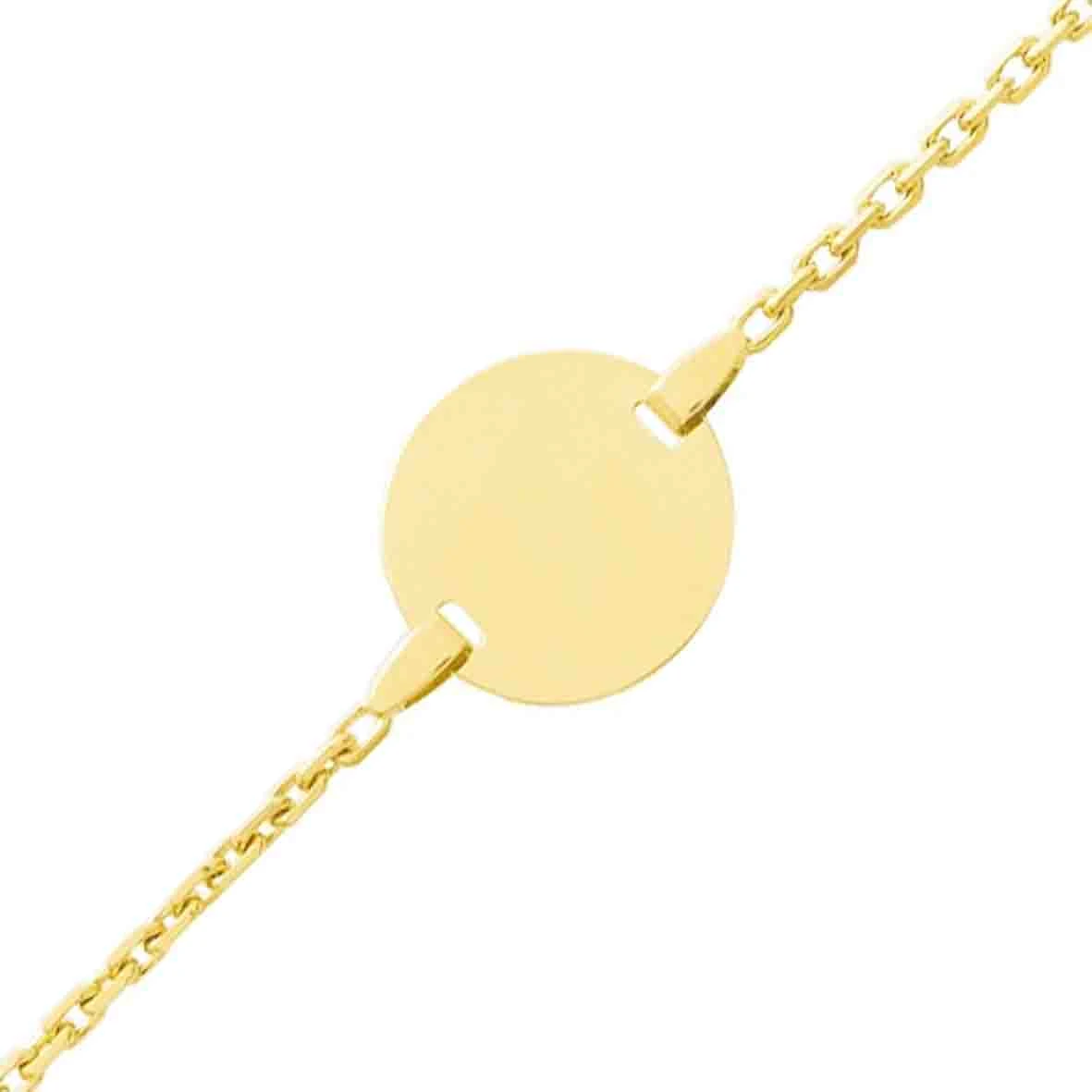 Gourmette Baptême Or Jaune à Graver Hinarava 3 Gourmette Baptême Or Jaune à Graver Hinarava