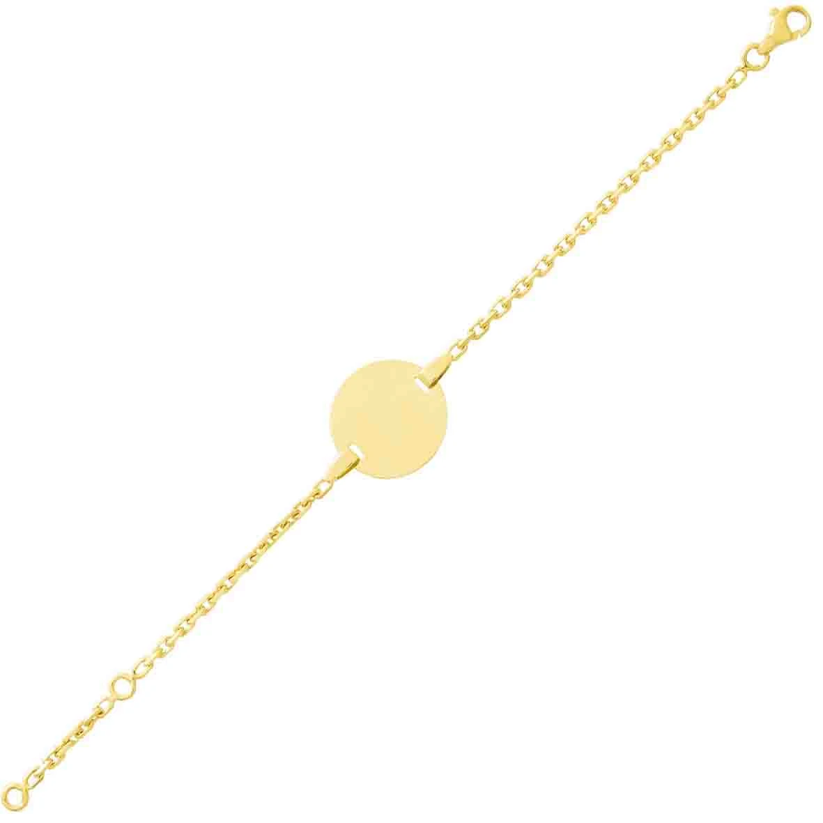 Gourmette Baptême Or Jaune à Graver Hinarava 4 Gourmette Baptême Or Jaune à Graver Hinarava – Image 2