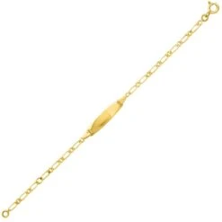 Gourmette Baptême Or Jaune à Graver Johanna -Accessoires De Mode ori gourmette bapteme or jaune a graver johanna 46105 68631