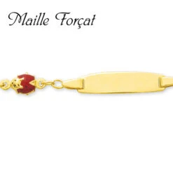 Gourmette Baptême Or Jaune à Graver Justine -Accessoires De Mode ori gourmette bapteme or jaune a graver justine 6584 7777