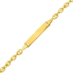 Gourmette Baptême Or Jaune à Graver Marea