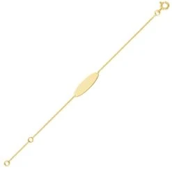 Gourmette Baptême Or Jaune à Graver Matsuo -Accessoires De Mode ori gourmette bapteme or jaune a graver matsuo 46017 68516