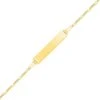 Gourmette Baptême Or Jaune à Graver Merveille -Accessoires De Mode ori gourmette bapteme or jaune a graver merveille 46034