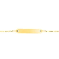 Gourmette Baptême Or Jaune à Graver Merveille -Accessoires De Mode ori gourmette bapteme or jaune a graver merveille 46034 68540