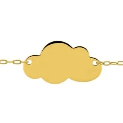 Gourmette Baptême Or Jaune à Graver Naïa -Accessoires De Mode ori gourmette bapteme or jaune a graver naia 46024 68524