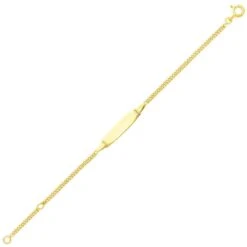 Gourmette Baptême Or Jaune à Graver Océania -Accessoires De Mode ori gourmette bapteme or jaune a graver oceania 46087 68599