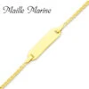Gourmette Baptême Or Jaune à Graver Roseline -Accessoires De Mode ori gourmette bapteme or jaune a graver roseline 6565