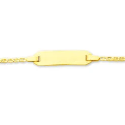 Gourmette Baptême Or Jaune à Graver Roseline -Accessoires De Mode ori gourmette bapteme or jaune a graver roseline 6565 7677