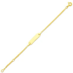 Gourmette Baptême Or Jaune à Graver Roseline -Accessoires De Mode ori gourmette bapteme or jaune a graver roseline 6565 7678