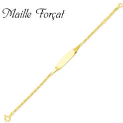 Gourmette Baptême Or Jaune à Graver Sarah -Accessoires De Mode ori gourmette bapteme or jaune a graver sarah 2522 7730