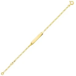 Gourmette Baptême Or Jaune à Graver Tadaki -Accessoires De Mode ori gourmette bapteme or jaune a graver tadaki 46090 68602