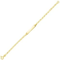 Gourmette Baptême Or Jaune à Graver Yuïna -Accessoires De Mode ori gourmette bapteme or jaune a graver yuina 46102 68628