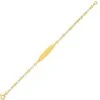 Gourmette Baptême Or Jaune Et Or Blanc à Graver Ileana -Accessoires De Mode ori gourmette bapteme or jaune et or blanc a graver ileana 46126