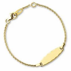 Gourmette Bébé Plaque Ovale Augis En Or Jaune Aeata J4885X0000