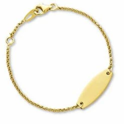 Gourmette Bébé Plaque Ovale Augis En Or Jaune Marya J10106X000