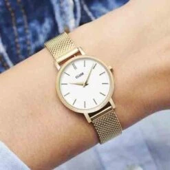 Cluse La Bohème Petite Mesh Gold White - - CW0101211001 -Accessoires De Mode ori la boheme petite mesh gold white cw0101211001 35996 46559