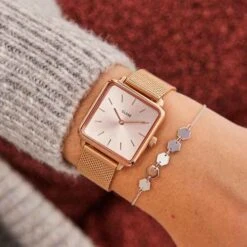 Cluse La Tétragone Mesh Full Rose Gold - 28.5 Mm - CW0101207009 -Accessoires De Mode ori la tetragone mesh full rose gold 28 5 mm cw0101207009 33558 41414