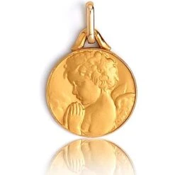 Médaille Ange Or Jaune 12 Mm Claudia - XR3319