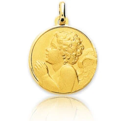 Médaille Ange Or Jaune 18 Mm Anthea - 20418