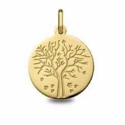Médaille Arbre De Vie Or Jaune - 18 Mm -Louna - 248400220