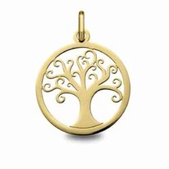 Médaille Arbre De Vie Or Jaune - 20 Mm -Élara - 248400097