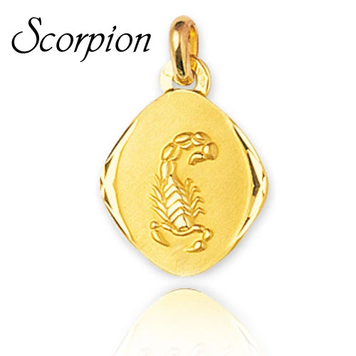 Médaille Pendentif Zodiac Scorpion Or Jaune Eugènie 3 Médaille Pendentif Zodiac Scorpion Or Jaune Eugènie