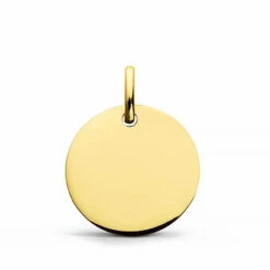Médaille Plaque à Graver Augis Or Jaune 14 Mm Titaina J4773X0000