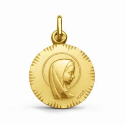 Médaille Vierge Jeune Auréolée En Or Jaune 16 Mm Mara J9500X0000