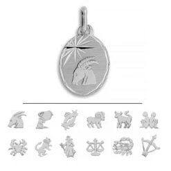 Médaille Zodiaque Or Blanc - -Luana - XMOLZ-G