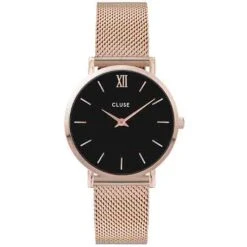Montre Cluse Minuit Mesh Rose Gold/Black - 33 Mm - CW0101203003