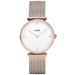 Montre Cluse Triomphe Rose Gold Bicolour Mesh - 33 Mm - CW0101208001