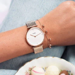 Montre Cluse Triomphe Rose Gold Bicolour Mesh - 33 Mm - CW0101208001 -Accessoires De Mode ori montre cluse triomphe rose gold bicolour mesh 33 mm cw0101208001 31587 38231