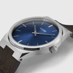 Montre Cluse Homme Vigoureux Leather Silver Dark Brown - CW0101503001 -Accessoires De Mode ori montre cluse vigoureux leather silver dark brown cw0101503001 35993 46539