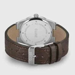 Montre Cluse Homme Vigoureux Leather Silver Dark Brown - CW0101503001 -Accessoires De Mode ori montre cluse vigoureux leather silver dark brown cw0101503001 35993 46540