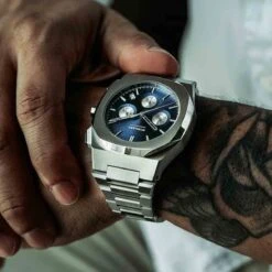 Montre D1 Milano Chronograph Audax - Homme - Cadran Bleu- - - CHBJ09 -Accessoires De Mode ori montre d1 milano chronograph audax homme cadran bleu chbj09 38167 51970