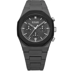 Montre D1 Milano Polychrono Black Blast - Homme Quartz- Cadran Gris Foncé- 40,5 Mm - Polycarbonate - PHBJ04