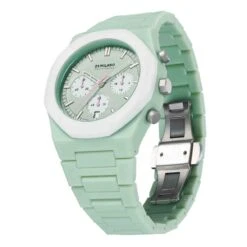 Montre D1 Milano Polychrono Green Blast - Homme Quartz- Cadran Vert Pastel- 40,5 Mm - Polycarbonate - PHBJ02 -Accessoires De Mode ori montre d1 milano polychrono green blast homme quartz cadran vert pastel 40 5 mm polycarbonate phbj02 45175 69731