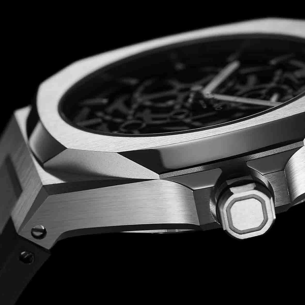 Montre D1 Milano Skeleton - Homme Automatique- Cadran - 41.5 Mm - Acier Inoxydable - SKRJ10 4 Montre D1 Milano Skeleton - Homme Automatique- Cadran - 41.5 Mm - Acier Inoxydable - SKRJ10 – Image 2