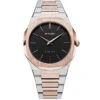 Montre D1 Milano Ultra Thin Abisso - Homme Quartz- Cadran Noir- 38 Mm - Acier Inoxydable PVD Or Rose - UTBU03 -Accessoires De Mode ori montre d1 milano ultra thin abisso homme quartz cadran noir 38 mm acier inoxydable pvd or rose utbu03 45186