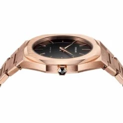 Montre D1 Milano Ultra Thin - Homme Quartz- Cadran Noir- 40 Mm - Acier Et PVD Rose - UTB03 -Accessoires De Mode ori montre d1 milano ultra thin homme quartz cadran noir 40 mm acier et pvd rose utb03 32102 38684