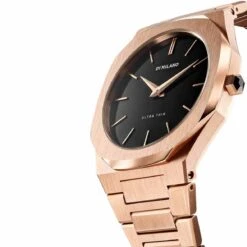 Montre D1 Milano Ultra Thin - Homme Quartz- Cadran Noir- 40 Mm - Acier Et PVD Rose - UTB03 -Accessoires De Mode ori montre d1 milano ultra thin homme quartz cadran noir 40 mm acier et pvd rose utb03 32102 38686