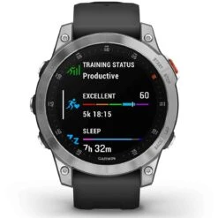 Montre Garmin Epix Acier, Silver Avec Bracelet Silicone Gris 47 Mm- 010-02582-01 -Accessoires De Mode ori montre garmin epix acier silver avec bracelet silicone gris 47 mm 010 02582 01 40689 56610