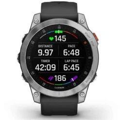 Montre Garmin Epix Acier, Silver Avec Bracelet Silicone Gris 47 Mm- 010-02582-01 -Accessoires De Mode ori montre garmin epix acier silver avec bracelet silicone gris 47 mm 010 02582 01 40689 56612