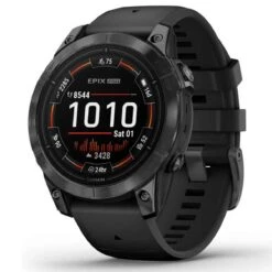 Montre Garmin Epix Pro Gen 2 - 47 Mm - Acier - Gray Avec Bracelet Noir 47 Mm- 010-02803-01