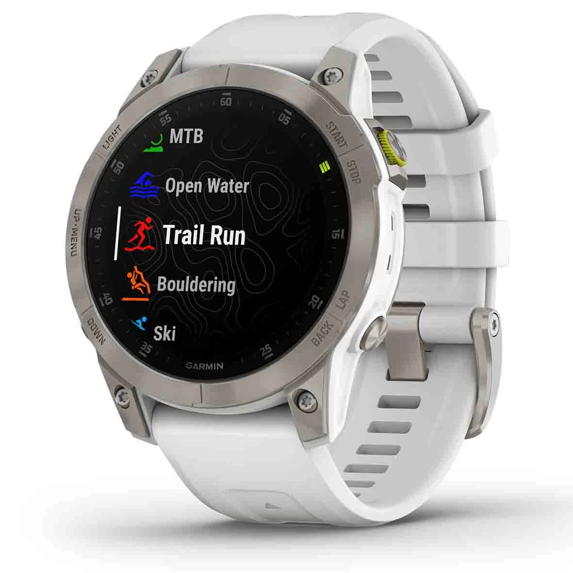 Montre Garmin Epix Sapphire, Titane, Silver Avec Bracelet Blanc 47 Mm- 010-02582-21 4 Montre Garmin Epix Sapphire, Titane, Silver Avec Bracelet Blanc 47 Mm- 010-02582-21 – Image 2