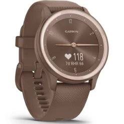 Montre Garmin Vivomove Sport Peach Gold - Bracelet Chocolat 40 Mm- 010-02566-02 -Accessoires De Mode ori montre garmin vivomove sport peach gold bracelet chocolat 40 mm 010 02566 02 40653 56481