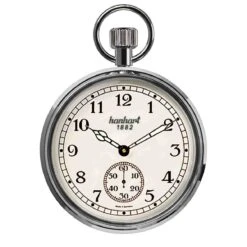 Montre Gousset Hanhart Board Time Beige Mécanique Diamètre 55 Mm- 850.3901-90