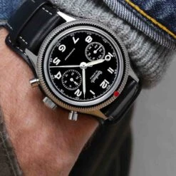 Montre Hanhart 417 ES - 39mm - Steve Mc. Croco Marron Teck Mécanique Diamètre 39 Mm- H701.210-7010-crocoteck -Accessoires De Mode ori montre hanhart 417 es 39mm steve mc croco marron teck mecanique diametre 39 mm h701 210 7010 crocoteck 46242 68972