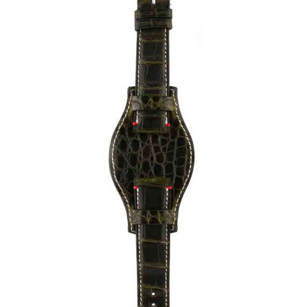 Montre Hanhart 417 ES - 42mm - Steve Mc. Croco Kaki Mécanique Diamètre 42 Mm- H721.210-7010-crocokaki 5 Montre Hanhart 417 ES - 42mm - Steve Mc. Croco Kaki Mécanique Diamètre 42 Mm- H721.210-7010-crocokaki – Image 3