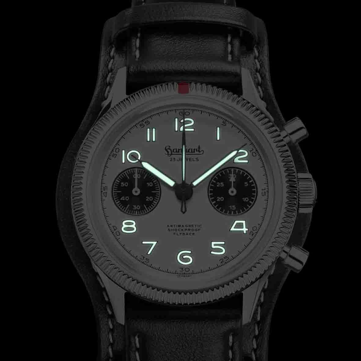 Montre Hanhart 417 ES Flyback Panda - 1954 Mécanique Diamètre 42 Mm- H721.201-7010 6 Montre Hanhart 417 ES Flyback Panda - 1954 Mécanique Diamètre 42 Mm- H721.201-7010 – Image 4